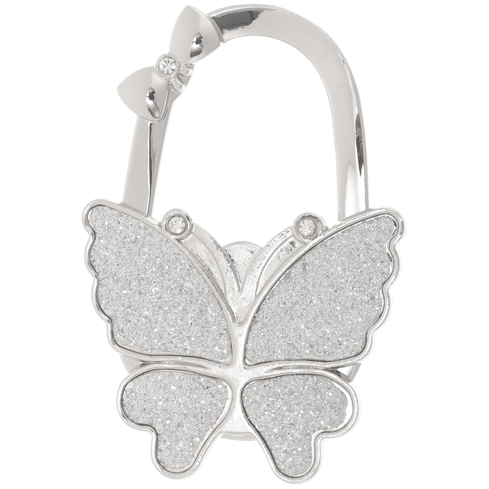 Hemobllo Purse Hanger - Purse Hook for Table Butterfly Bag Hook Foldable Bag Hanger Portable Desk Handbag Hanger Purse Table Hook Purse Holder for Table, White