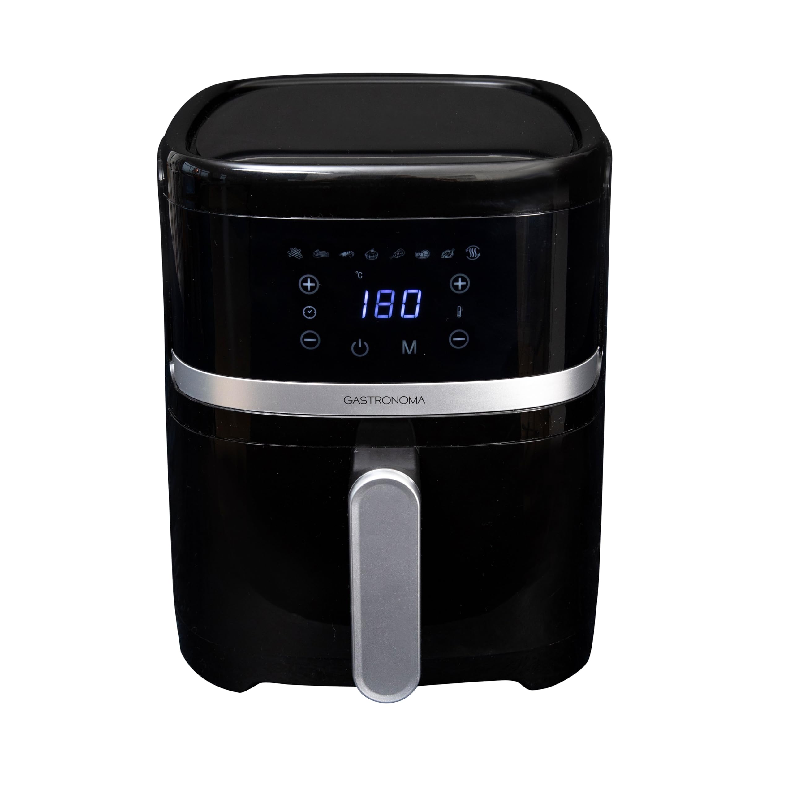 Gastronoma 18290005 Airfryer Gastronoma 18290005 - Airfryer con una capacidad de 4,2 litros, pantalla táctil digital y protección contra sobrecalentamiento - Negro/Plata