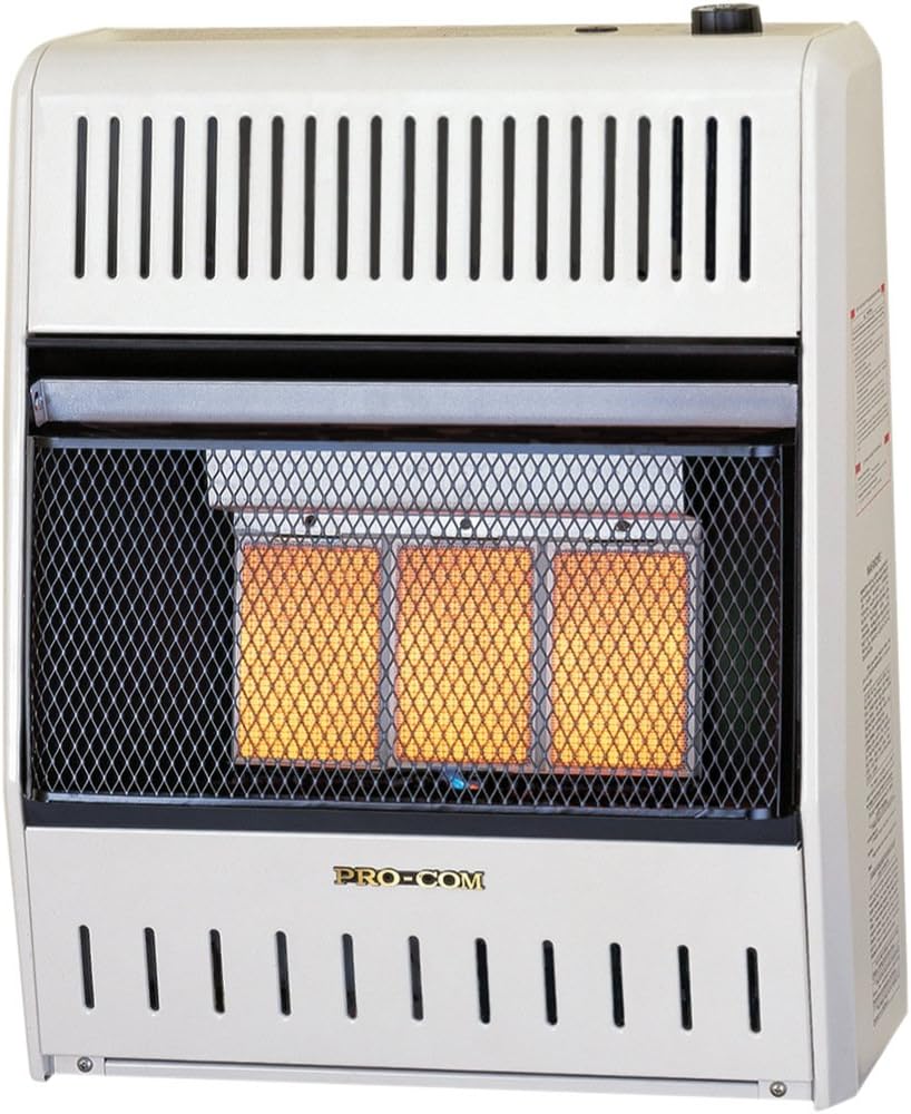 ProCom Natural Gas Ventless Plaque Heater - 18,000 BTU, Model# MN180TPA
