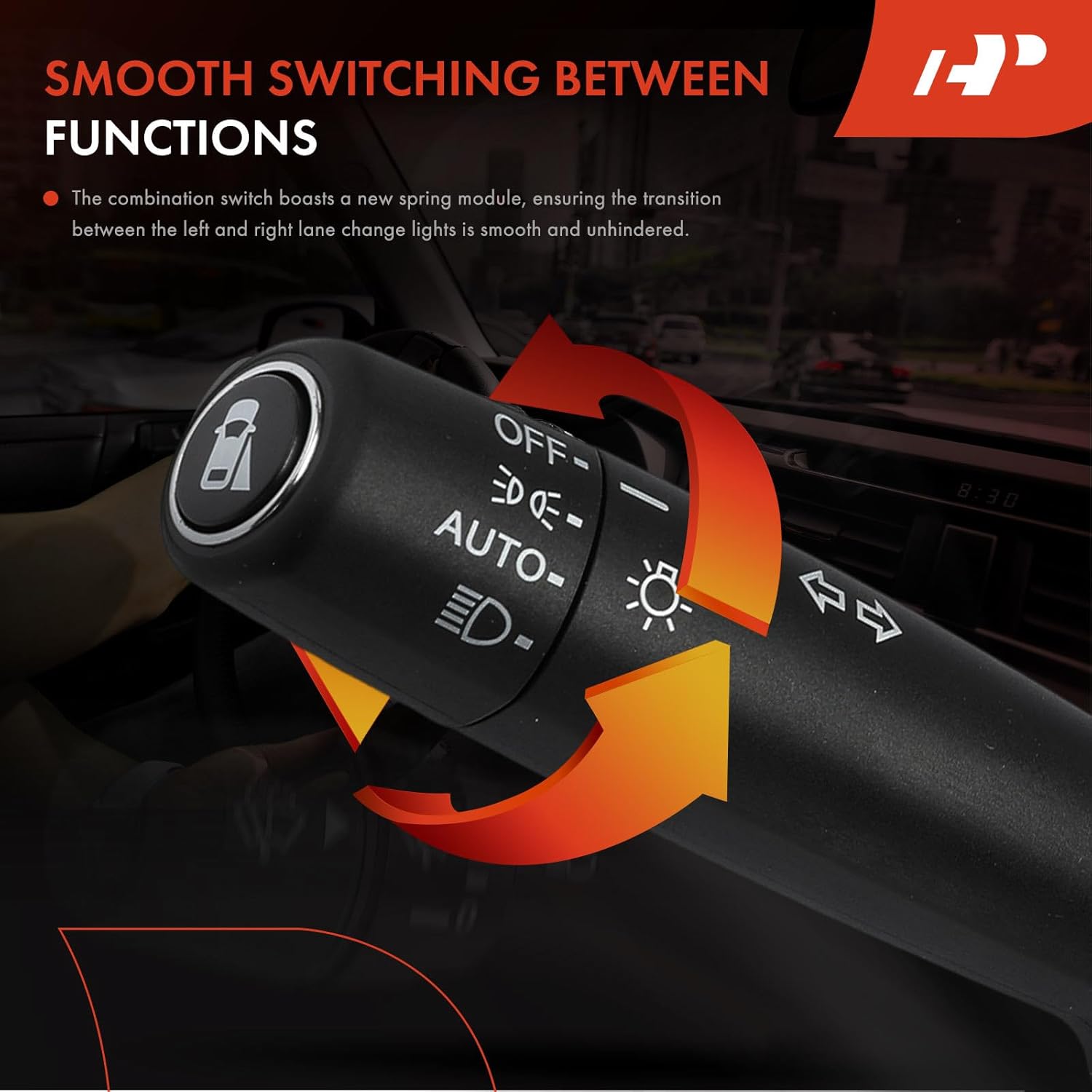 A-Premium Turn Signal Switch, Headlight Dimmer (Auto), Parking Light Multifunction Switch Lever Compatible with Honda Civic 2014-2018, Accord 2014-2015