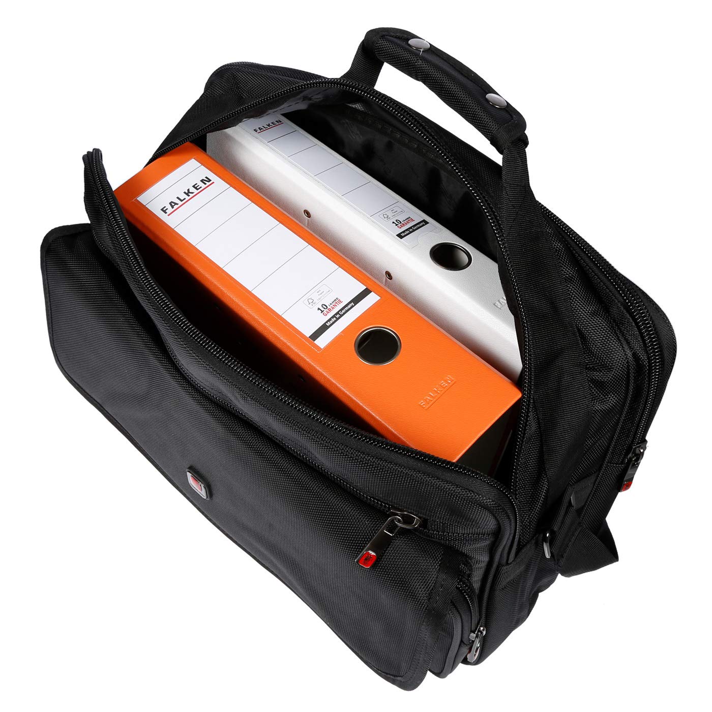 Christian Wippermann Arbeitstasche Herren 17 Zoll - Groß XXL Querformat - Flugbegleiter Tasche - 45x33x19 cm - Leicht 700g - Trageriemen 150cm - Großes DIN A4 Hauptfach - Arbeitstasche Herren Büro