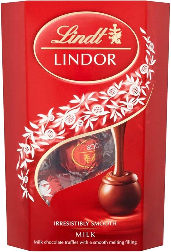Lindt Hot Chocolate, 300g & Lindor Milk Chocolate Truffles Box - Approx 16 balls, 200g - Chocolate Truffles with a Smooth Melting Filling - For Him or Her for Valentines Day
