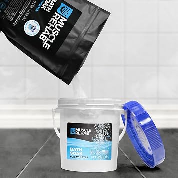 Muscle Rehab Ultimate Athletic Recovery Bundle 6lb Professional Pail +5 lb. Bulk Refill | Arnica & Eucalyptus Epsom Salt Soak for Sore Muscle Relief, Stiffness & Post-Workout