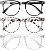 Lentes de luz azul Gaoye para mujer, paquete de 3 | Estilo semi redondo, lentes para computadora listas para pantalla con recubrimiento de protección UV 1