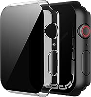 Vista 18 de Misxi - Juego de 2 fundas de policarbonato con botón para Apple Watch series 9 (2023), 8, 7 de 45 mm, funda protectora a prueba de golpes