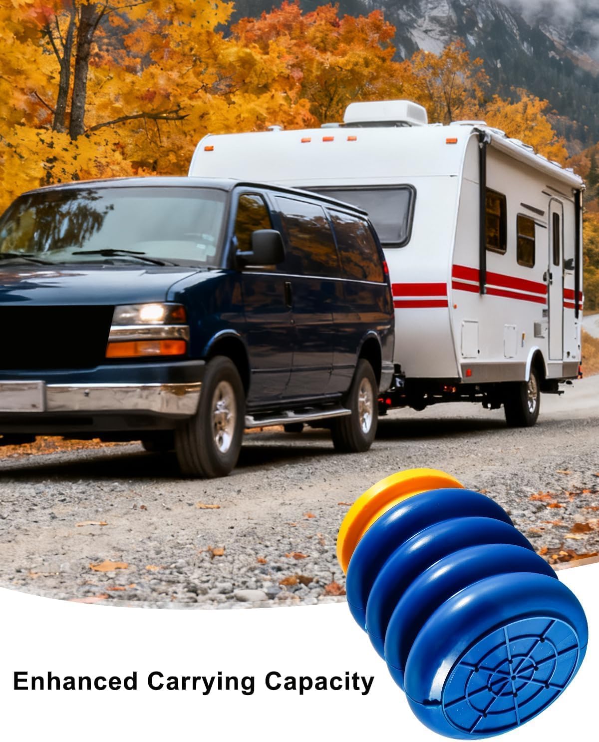Rear Suspension Helper Springs, Rear Bump Stops Fit for Chevy Tahoe Suburban Yukon 1500, Compatible with GMC Savana Yukon 1500, Replace SSR-204-40 Left and Right Pair