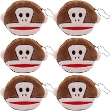 SandT Collection Small Animal Coin Purse Plush Wallet - Set of 6