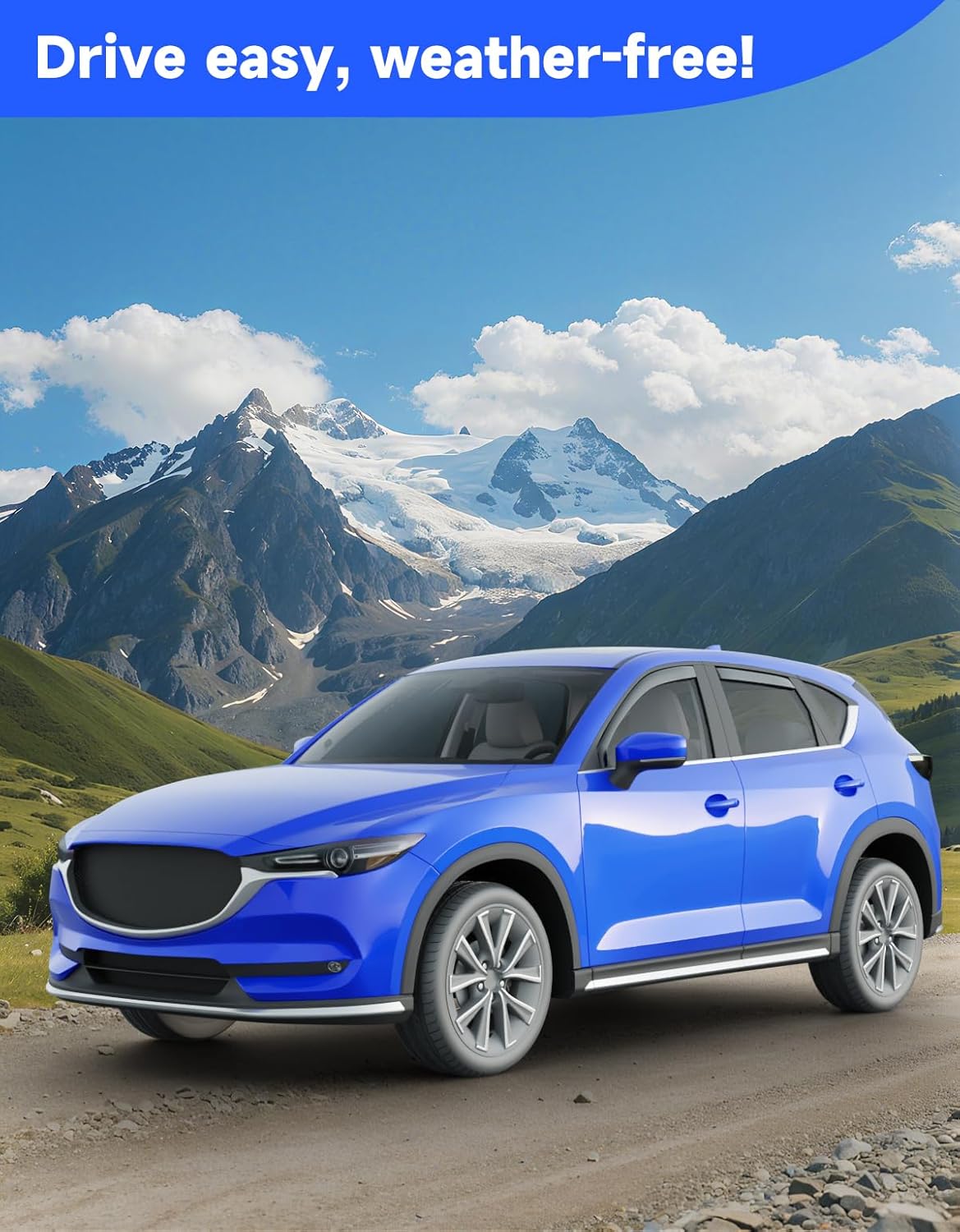 in-Channel Window Rain Guards Fit for Mazda CX5 CX-5 2017 2018 2019 2020 2021 2022 2023 2024 2025 2026, Rain Guards Visors Vent Visors Window Deflector Vent Shades Car Accessories -4 pcs