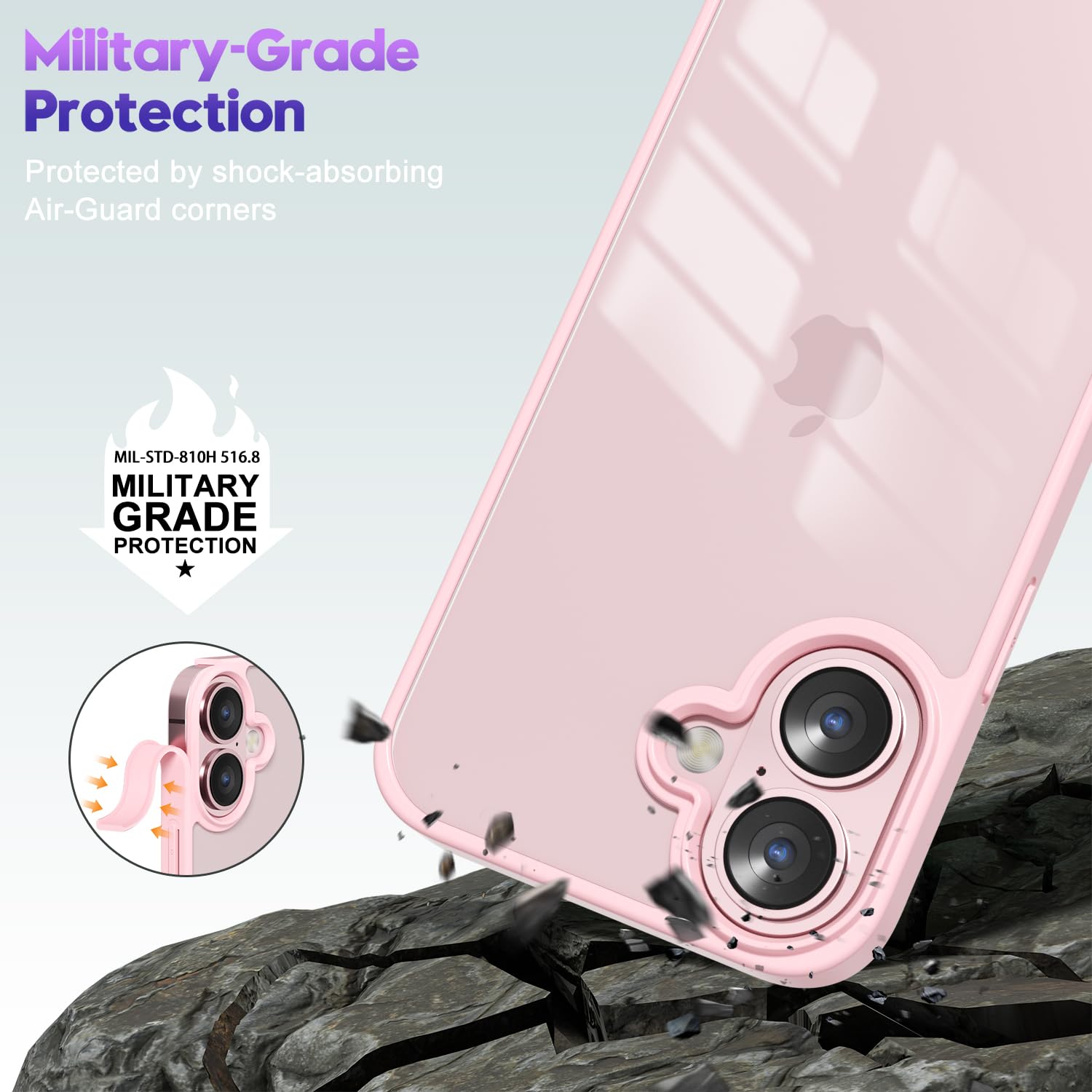 X-Level Clear Case For IPhone 11, Ice Crystal Series Shockproof Transparent Slim Hard Pc Back Tpu Bumper Drop Protection Protective Cover For Iphone 11 61 Inch Clear