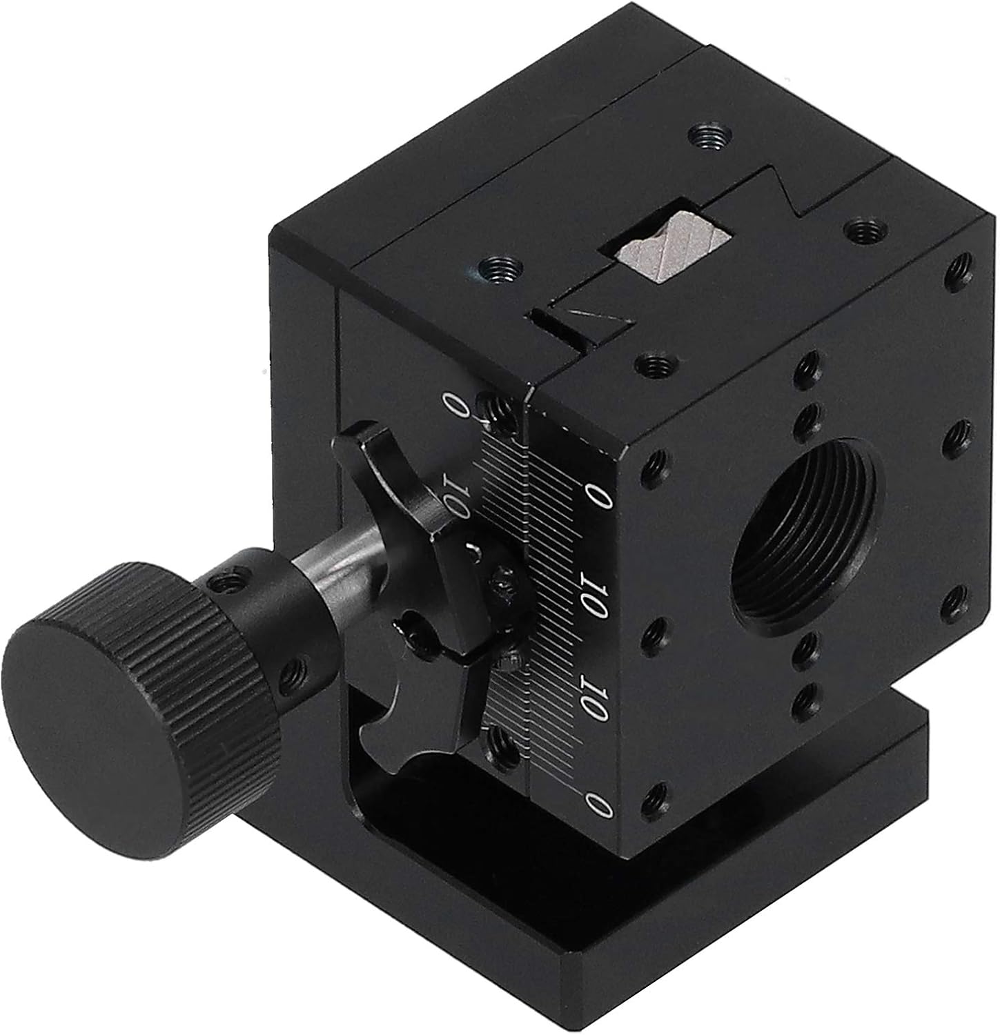 HFL - A40 40×40 mm Gear Lifting Stage, Aluminum Alloy Z Axis Dovetail Manual Trimming Platform, Scratch Resistant Linear Translation Stage