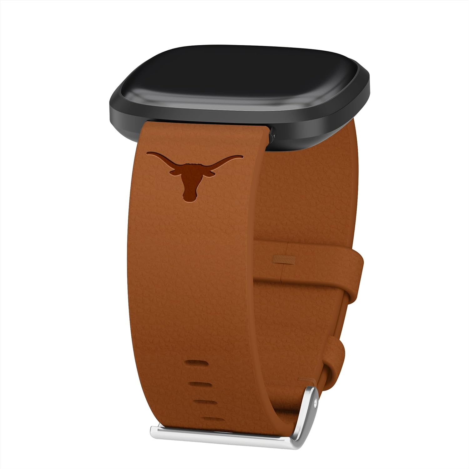Affinity Bands Texas Longhorns Leather Watch Band Compatible with Fitbit Versa 3 and Sense