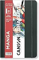 CANSON Caderno Sketchbook Manga Graduate A5 200g/m² 80 Folhas – Capa Dura para Desenho 14x21cm