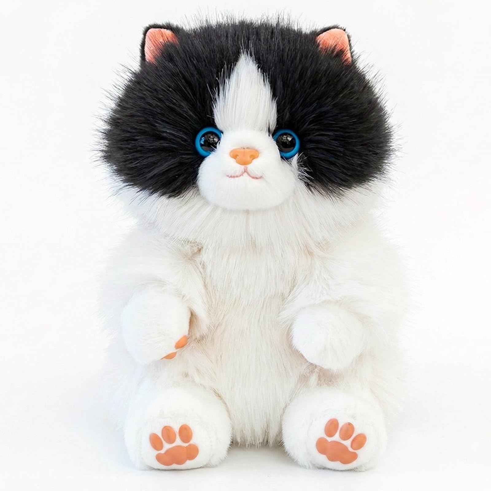 Amazon.co.jp: 猫 ぬいぐるみ ハチワレ 25cm 可愛い リアル もふもふ