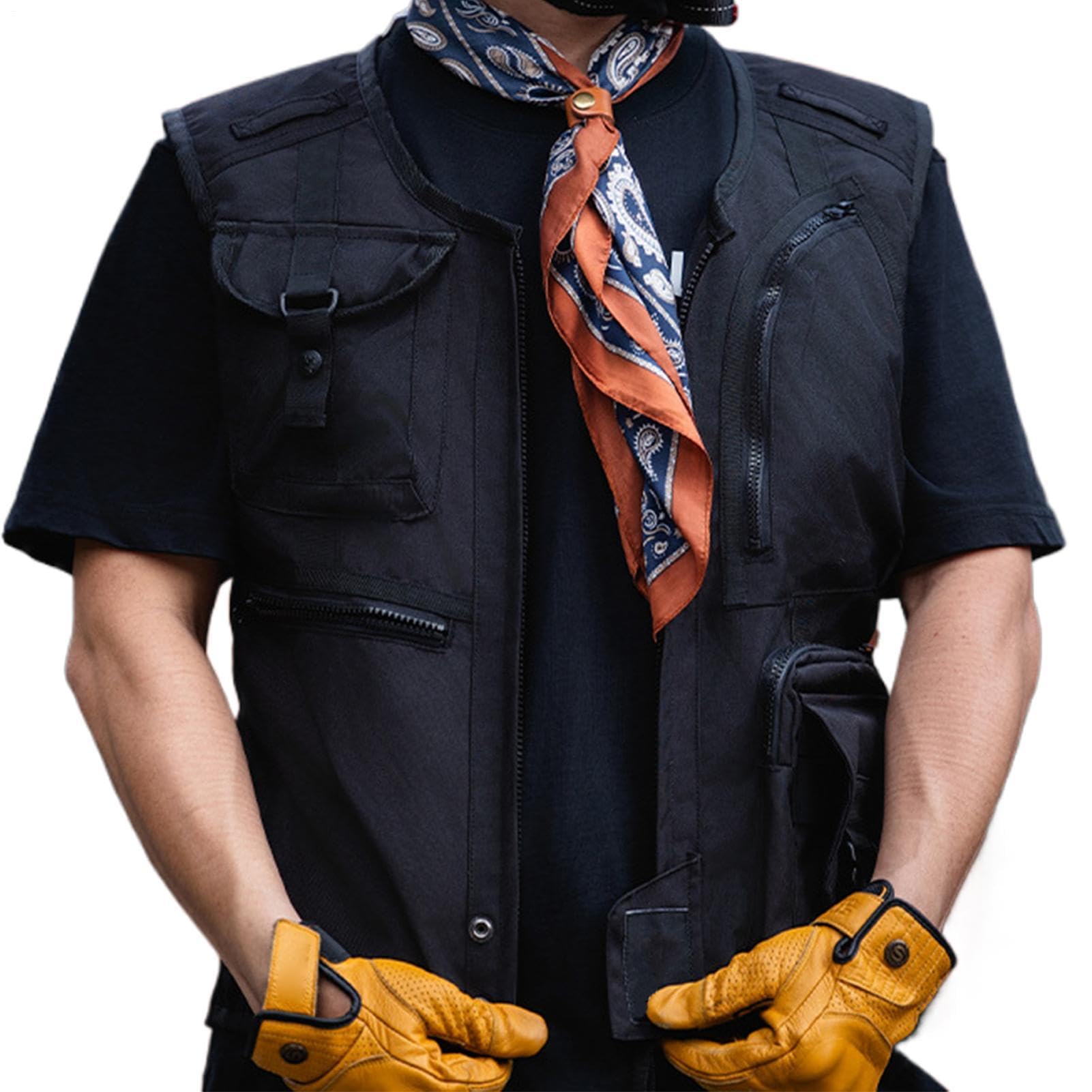 Gilet de moto pour homme Équipement de sécurité respirant et résistant à | Gilet Conduite Moto Tenue Et Équipement D'Extérieur Trajet Urbain Aventure En Plein Air Randonnée Alpinisme
