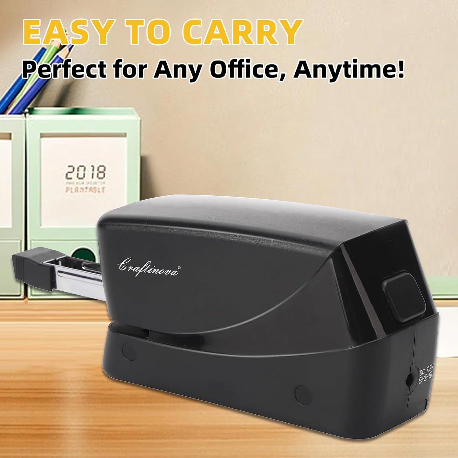 Electric Stapler, 25 Sheet Automatic Stapler, Include 2000 Staples and 1 Staple Remover, Jam Free, Professional and Home Office，Battery not Included，AC or Battery Powered