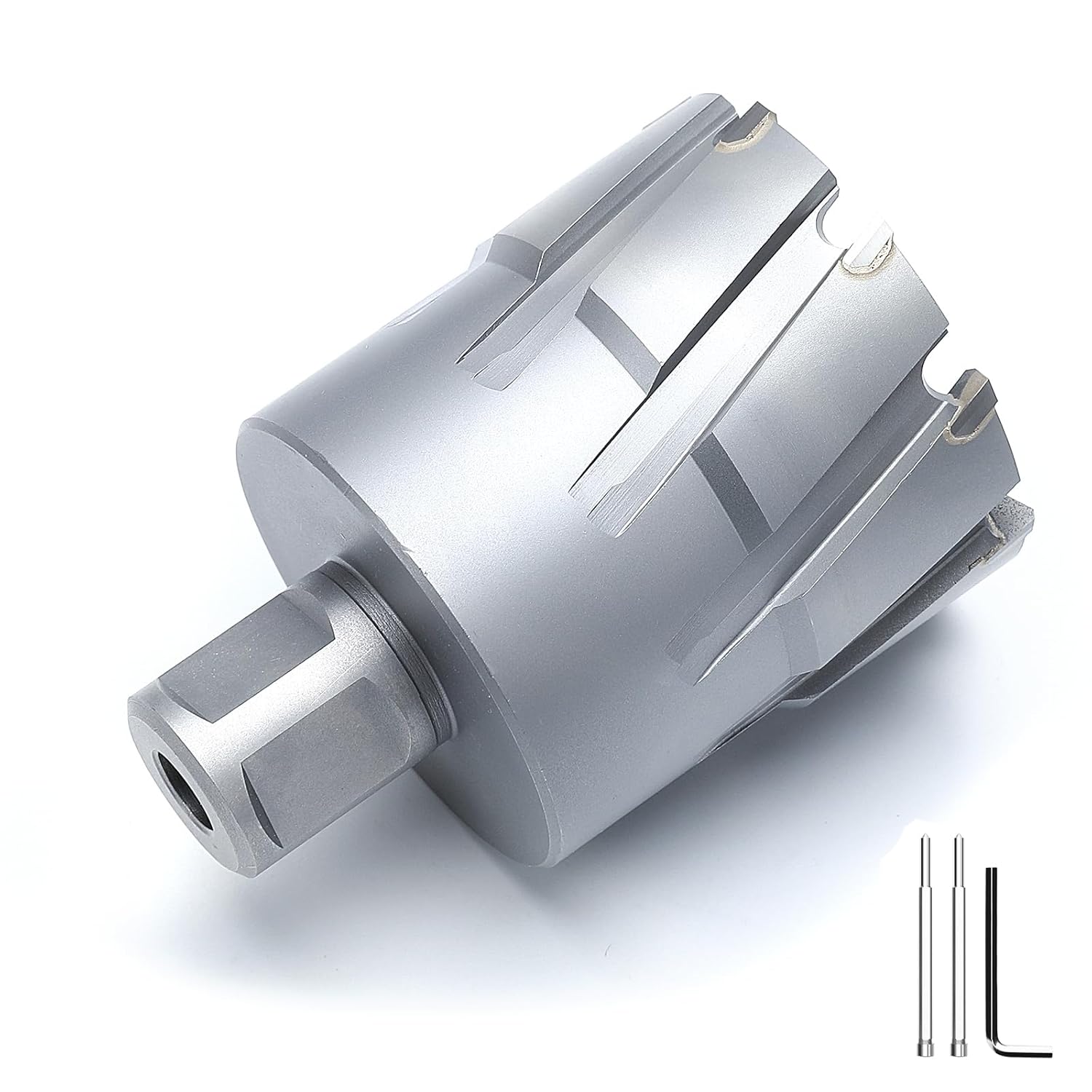 1-1/2" x 2" Annular Cutter with Weldon Shank,Carbide Tip Annular Drill Bit for Stainless Steel, Iron (2" Depth, 1-1/2" Diameter)