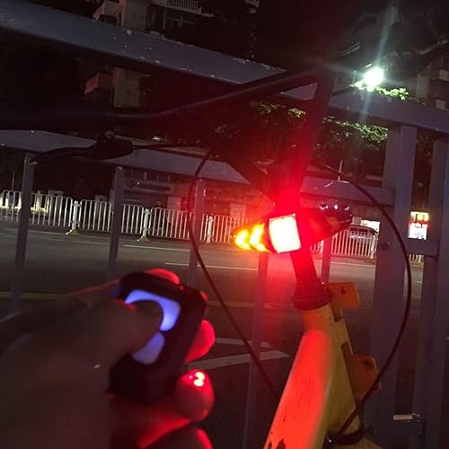 Miniatura 7 de OTYTY Luz trasera de bicicleta con intermitentes, recargable por USB, ultra brillante, luces traseras de freno de bicicleta, control remoto