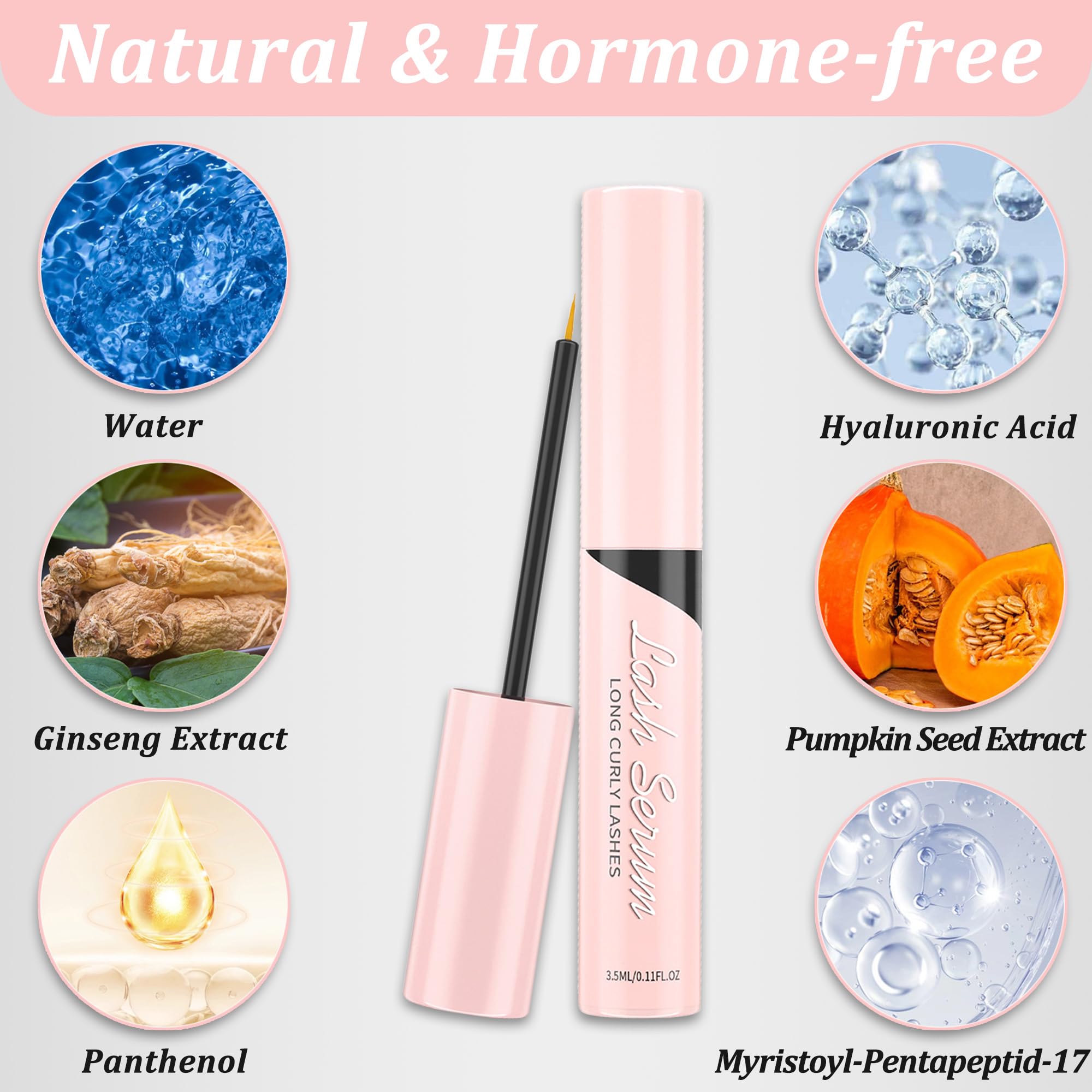 Eyelash Growth Serum Lash Serum Lash Enhancing Serum Boosting Lash Conditioner for Natural Fuller Thicker Longer Looking Eyelashes Healthier Vegan Cruelty-Free (3P PINK) - Image 3
