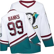 Mighty Ducks Jersey Movie Ice Hockey Jersey S-L Charlie Conway #96 Adam Banks #99, 90S Hip Hop Clothing for Party