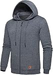 yuyangdpb Men's Zip Up Hoodie Lightweight Hooded Sweatshirt Jackets with Kanga Pocket