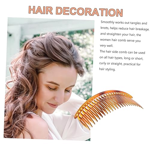 Miniatura 9 de FRCOLOR Peines laterales para el cabello, 6 piezas, 24 dientes, peine lateral, niña, señorita, peine de plástico