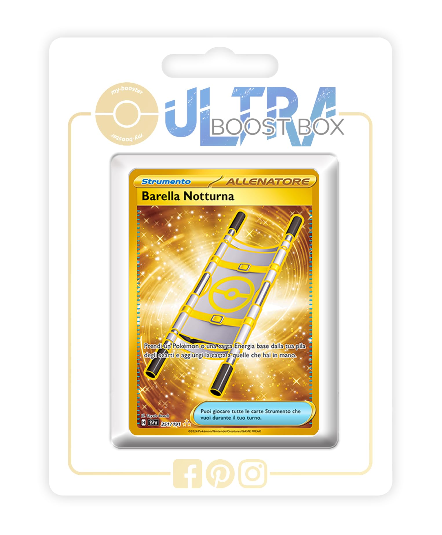 my-booster Barella Notturna 251/191 Allenatore Segreto Oro X Scarlatto e Violetto 8 - Scintille Folgoranti