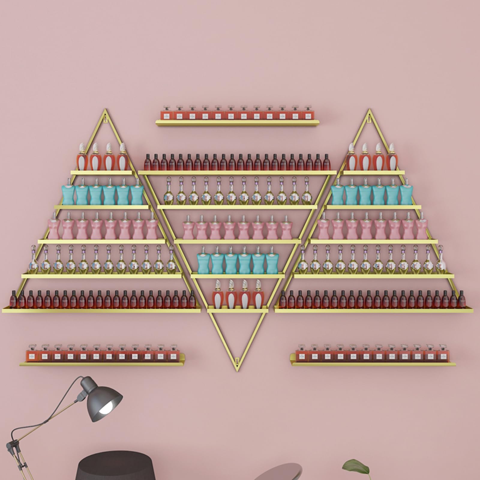 LXURY Nail Polish Shelf for Wall Nail Polish Shelves Wall Mount Nail Polish Rack for Nail Salon