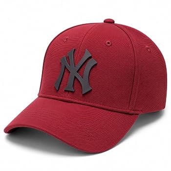 Stretch Baseball Cap with Black NY Letter Logo, Cotton Blend Adjustable Adult One Size Casual Hat for Men and Women | Farida Stores