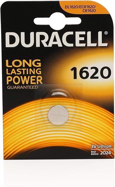 Duracell 1620 Bateria litowa 3 V nie akumulatorowa - akumulatory, przycisk/narożnik, 3 V, lit (CR1620, 75 mAh, stal bezstopniowa)