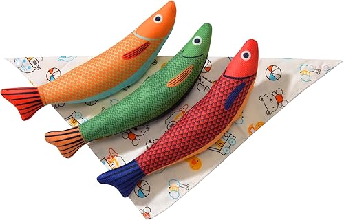 Miniatura 3 de Juguetes para gatos con suave masticable para gatos y gatitos de interior, juguete de sonido de peces arrugados y sonajeros (paquete de 1) 1