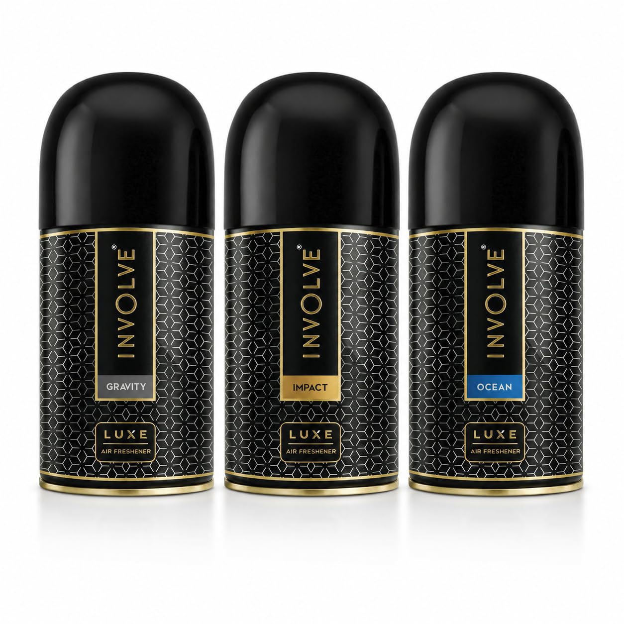 Involve Luxe Combo - Impact, Ocean & Gravity - Pack of 3 | Automatic Room Freshener Refills | 2200 Sprays Guaranteed | Lasts up to 60 Days (225ml x 3) | Home Fresheners | Long Lasting Fragrance-image-21