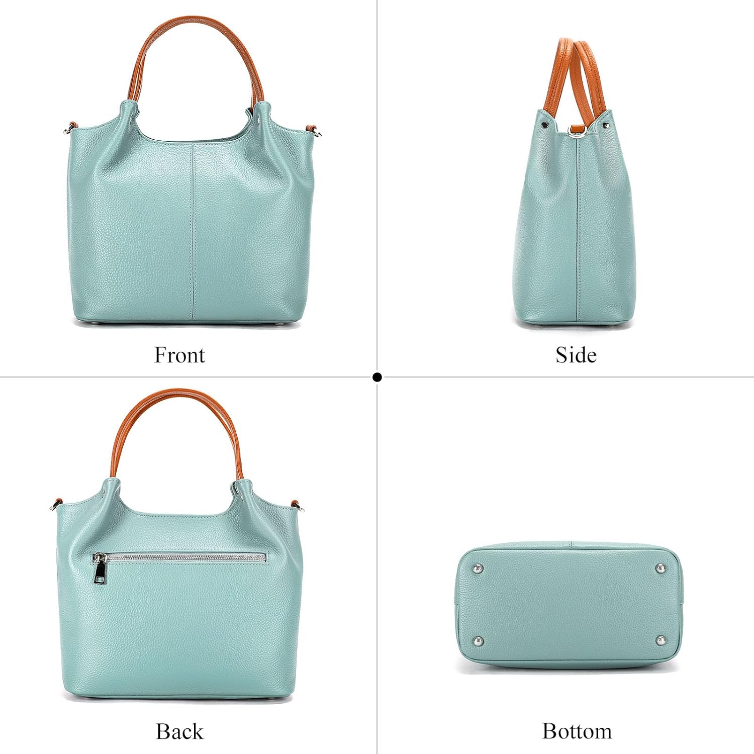 Genuine Leather Women Handbags and Purses Designer Medium Tote Bag Fashion Shoulder Crossbody Satchel Hobo Bag