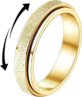 Diamday Anxiety Rings Spinner Rings for Stress Anxiety Relief Fidget Ring