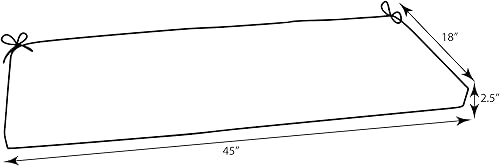 Miniatura 4 de Pillow Perfect Almohadón para banco, interiorexterior, rojo