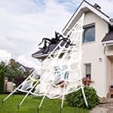 Spider Web Halloween Decorations, 16 ×15 Feet Giant Triangular Spider Web Plus a Fake Big Spider, Suitable for Indoor and Outdoor Yard Haunted House Party Halloween Decor
