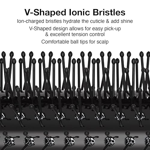 Miniatura 7 de Olivia Garden OG Barber cepillos con cómodas puntas de bola, mango ergonómico antideslizante, tecnología iónica, ligero, para un peinado fácil y