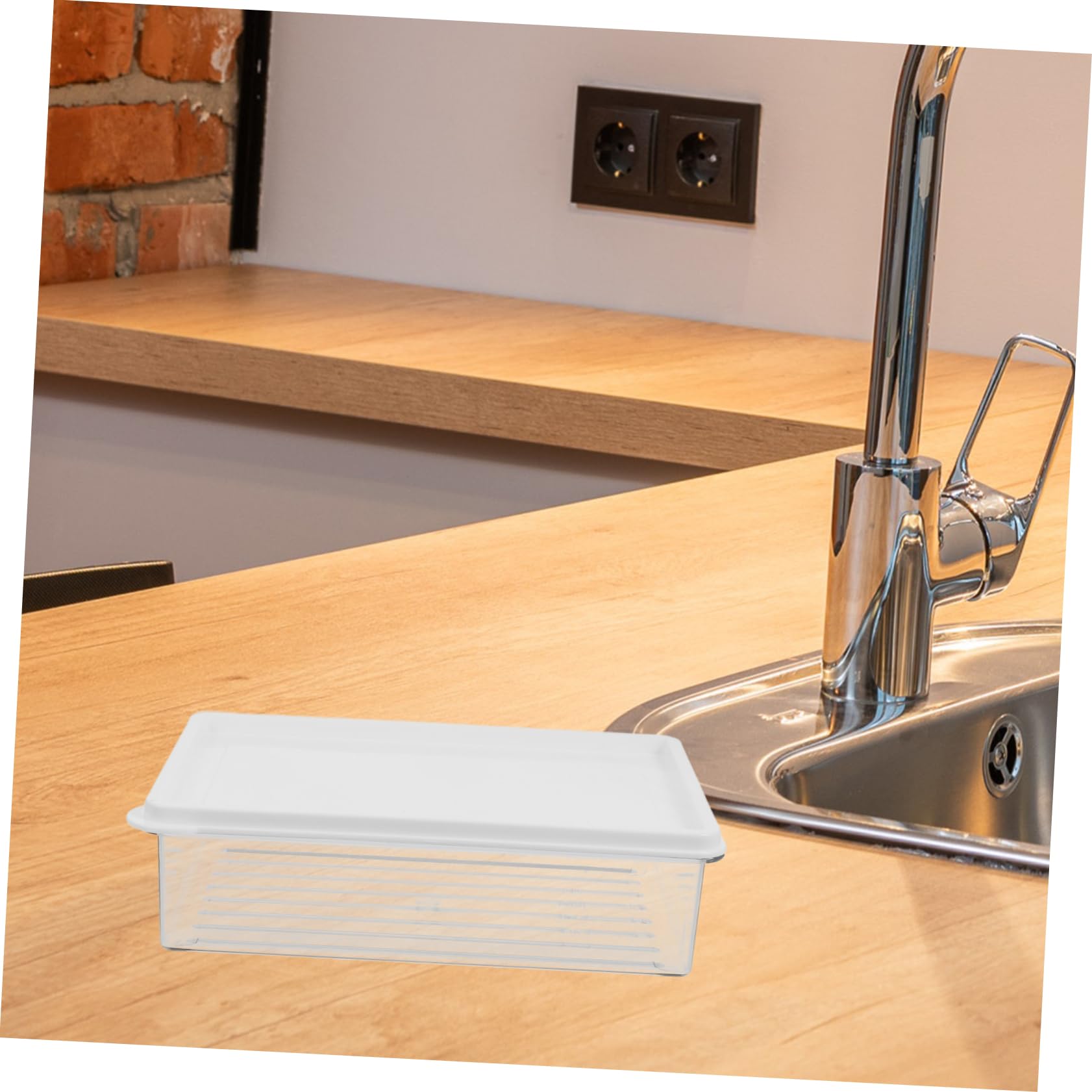 PRETYZOOM 4piezas Contenedor Transparente Para Refrigerador Caja Almacenaje Tapa Práctica Para Alimentos Frescos y Congelados