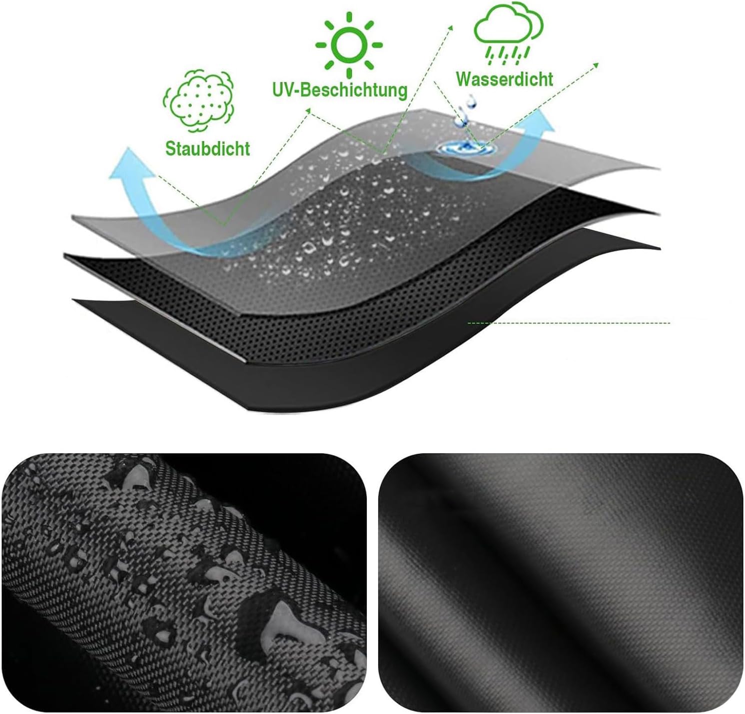 Golf Bag Protective Cover with Drawstring Bottom and Zippers Oxford Fabric Texture for Indoor and Outdoor Use Storage Stand Cover