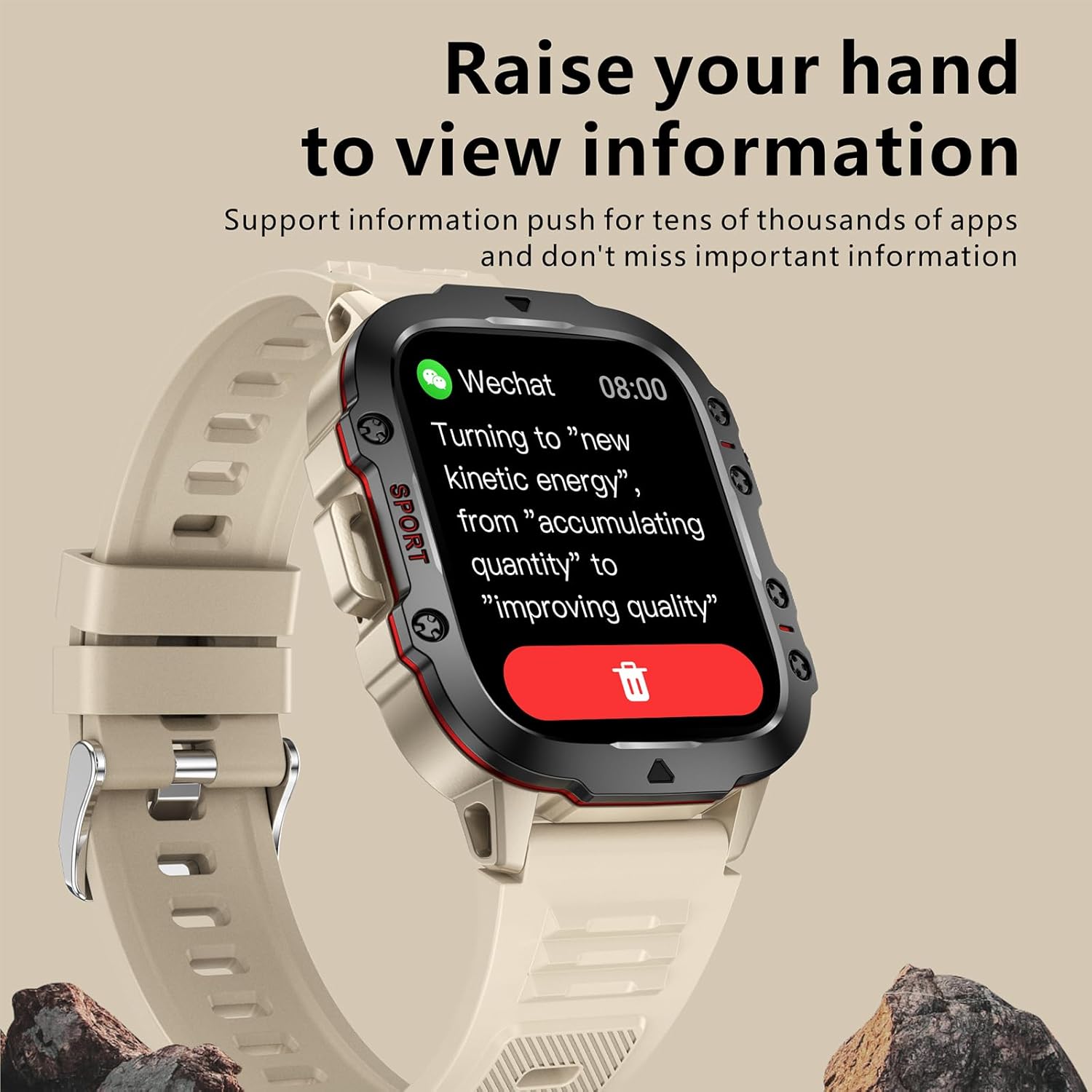 Yihou Smart Watch displaying a message notification