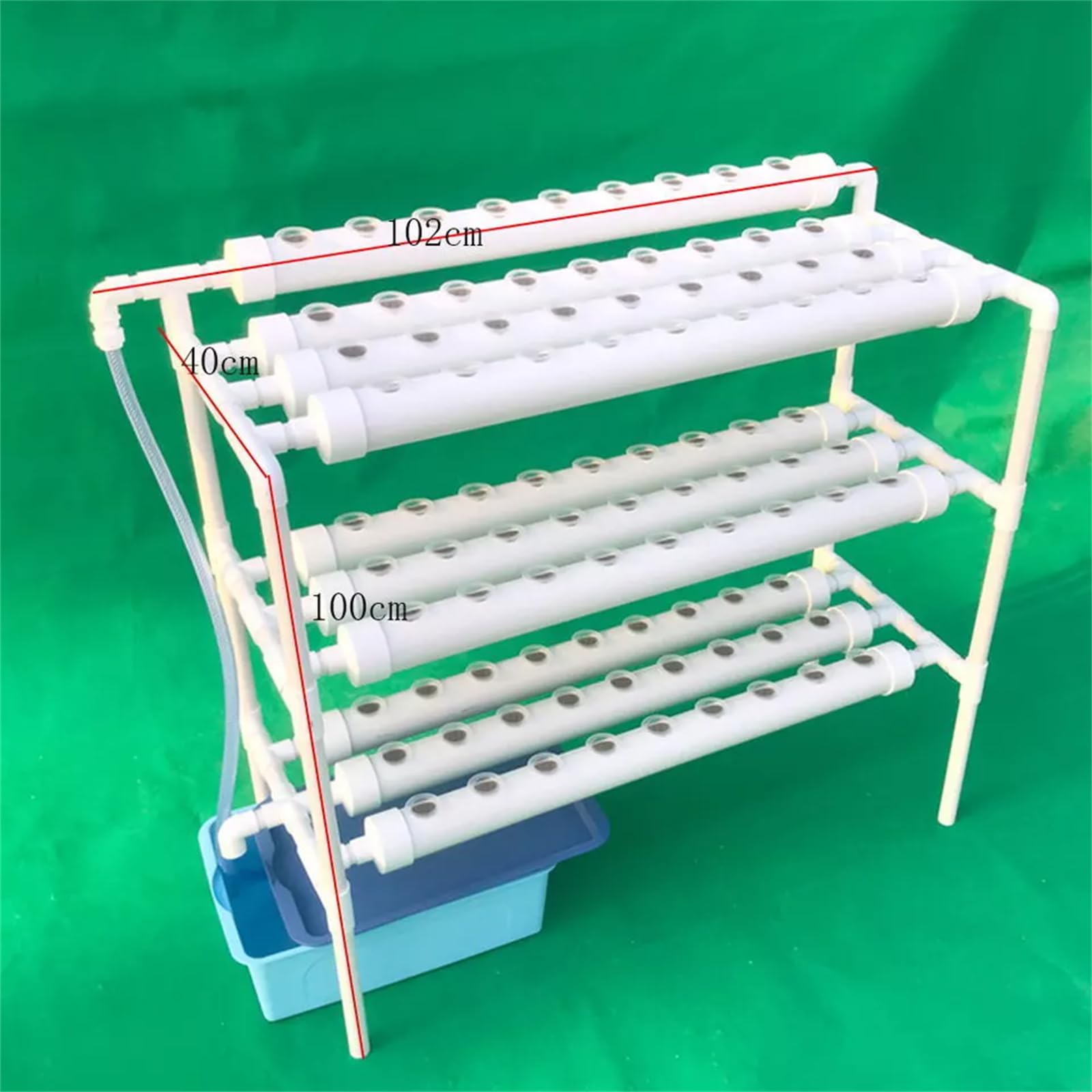 Treeisland Kit de culture hydroponique - 90 emplacements pour plantes - Système de culture hydroponique à 3 couches pour légumes à feuilles dans la maison, le jardin et le bureau