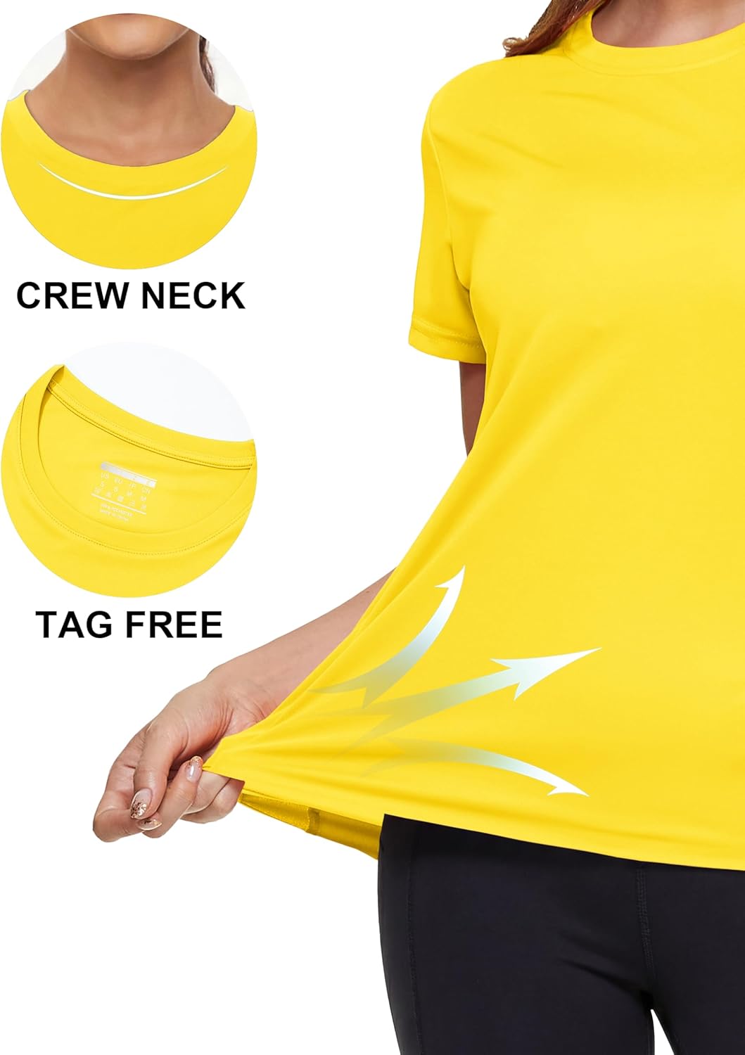 MAGCOMSEN 2 Pack Women's Short Sleeve Workout T-Shirts UPF 50+ Athletic Running Quick Dry Tops Rash Guard
