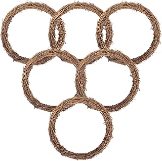 4 Pcs Grapevine Wreath 12 inch - DIY Crafts Natural Grapevine Twig Vines, Vines Garland Wreaths for Wedding House Holiday Door Vase Wall Decor