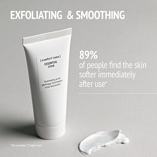 Miniatura 3 de [ Comfort Zone ] Essential Illuminating Refining Scrub, sin color ni tinte, fresco y vibrante con exfoliación de cítricos y hierbas, 2.02 onzas