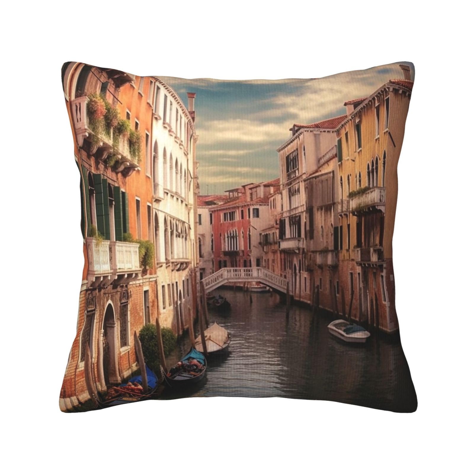 Housse de coussin Venise 50x50 en velours côtelé pour canapé