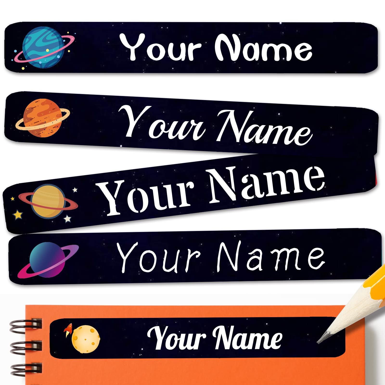 120 PCS Personalized Labels for Kids，Custom Name Tag Stickers Labels Waterproof for School Supplies,Water Bottle,Lunch Box,Toys(2.3 x 0.4 in)
