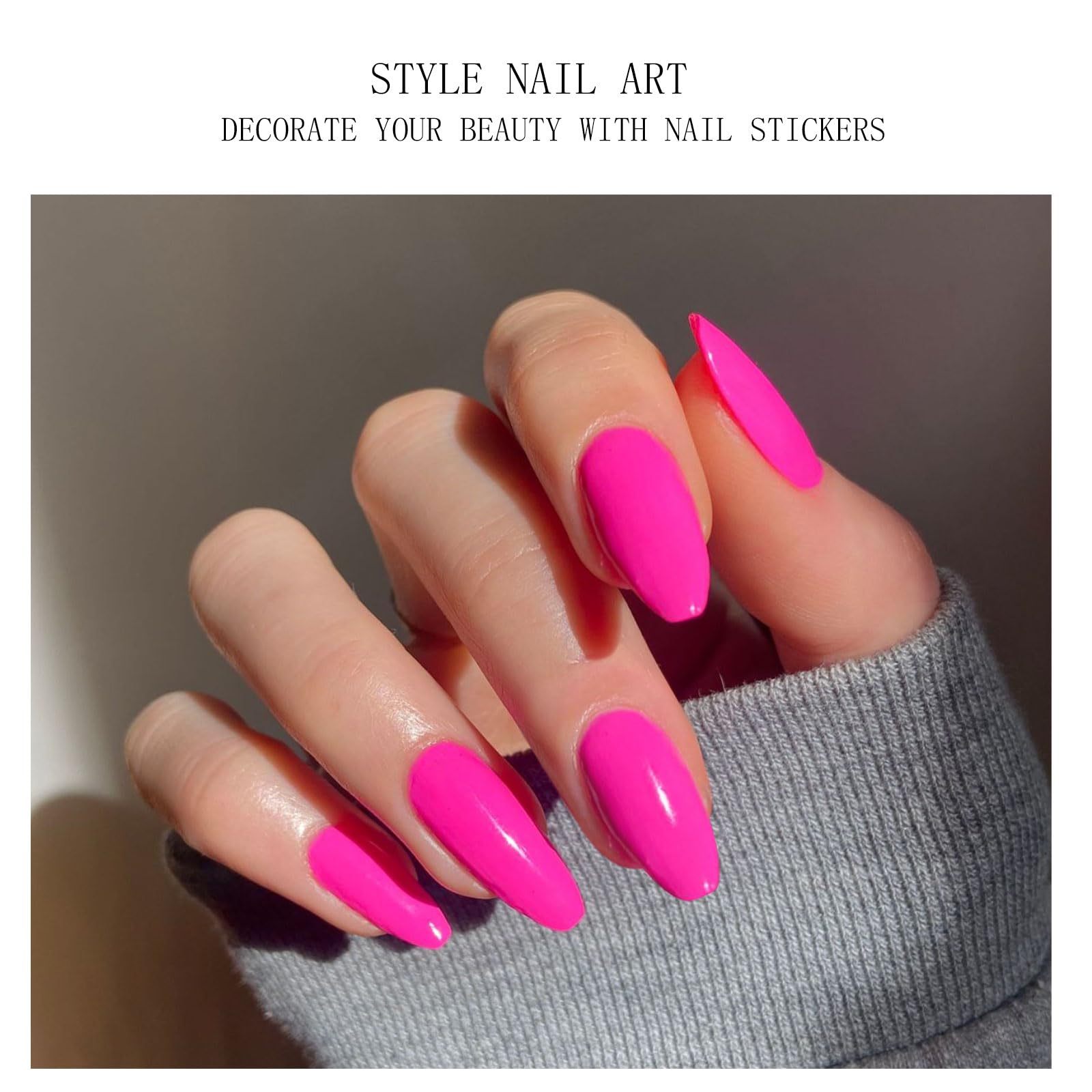 JMEOWIO Gel Nail Stickers Red Pink Semi Cured Gel Nail Strips Wraps UV/LED Nails Art Design Decoration Accessories - Image 4