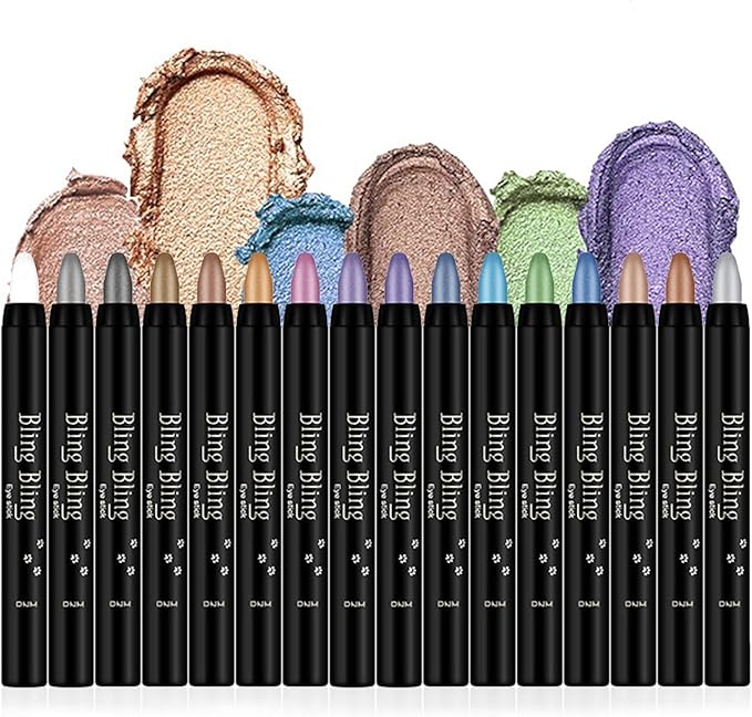 Joyeee Eyeshadow Sticks Set 16 Colours/Set, Multichrome Pearly
