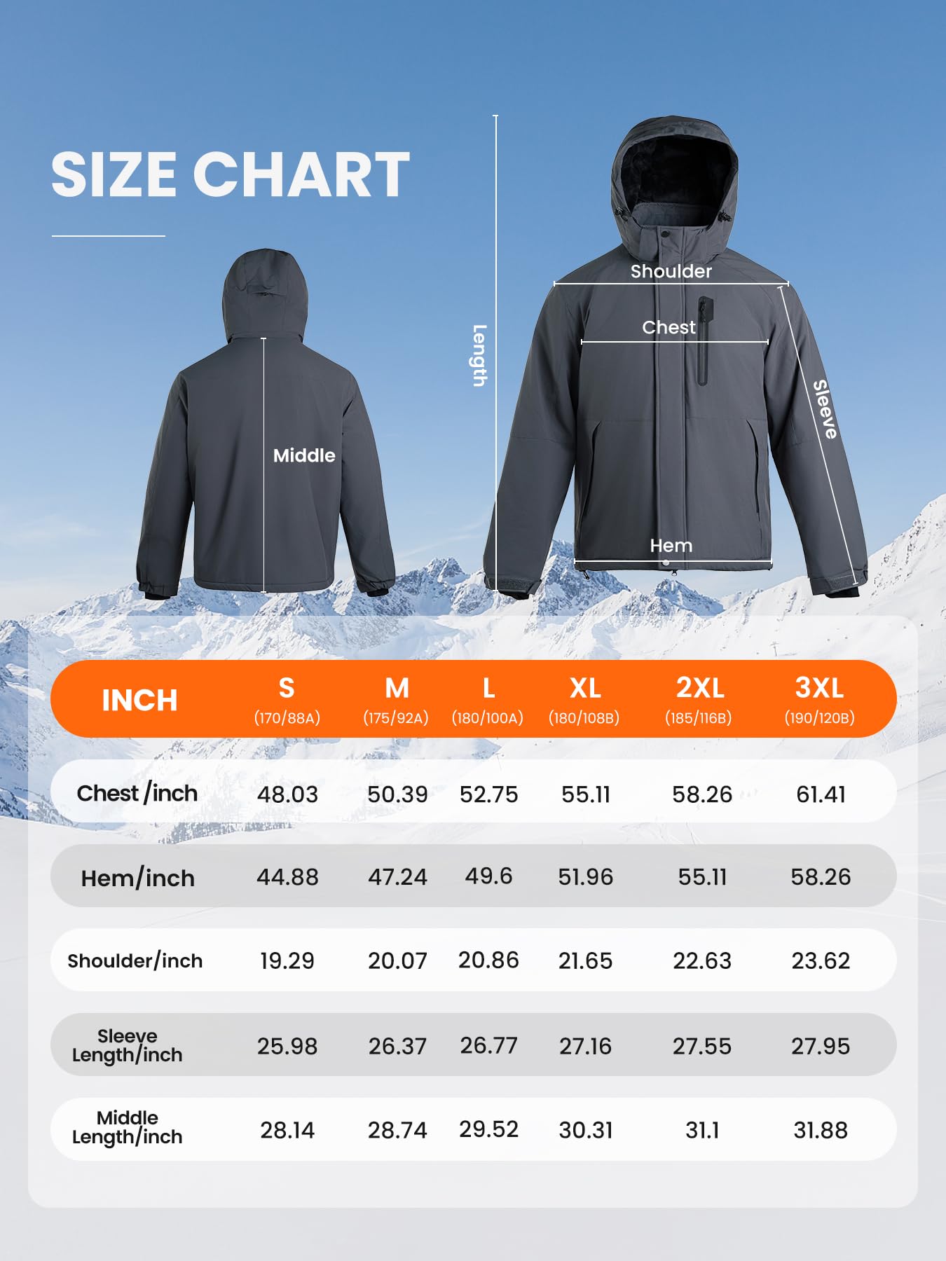 Veste d'hiver pour homme Doublure polaire chaude Veste de ski imperméable coupe-vent respirante avec doublure en polaire amovible Veste softshell épaisse