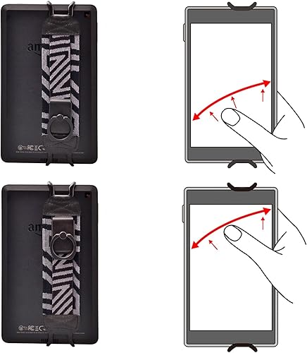 Miniatura 4 de TFY Correa de mano de seguridad con anillo de metal de rotación 360 y soporte para lectores electrónicos Kindle - HD 6  PaperwhiteVoyage