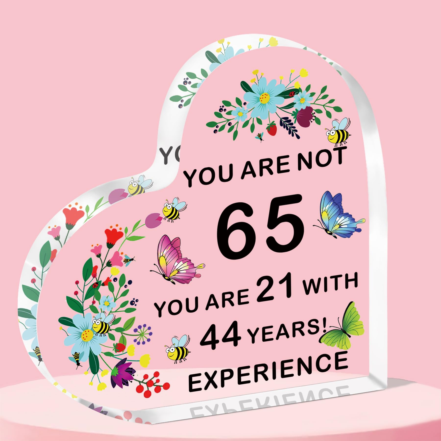 Regalos inusuales de 65 cumpleaños placa conmemorativa original para amigas y madres